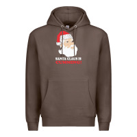 Coffee santa claus is cumming dirty humor Premium Hoodie - linhVisuals