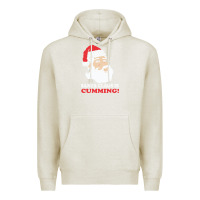 Oatmeal Heather santa claus is cumming dirty humor Premium Hoodie - linhVisuals