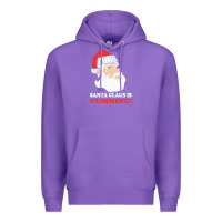 Purple santa claus is cumming dirty humor Premium Hoodie - linhVisuals