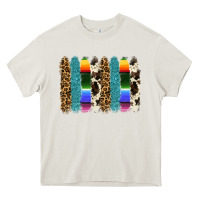 Cream serape leopard tooled leather cowhide background Heavy Core Tee - RanaPortraitStore
