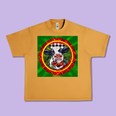 Christmas Baby Holstein Face Urban Heavy Tee Designed By Lillyallendesigns