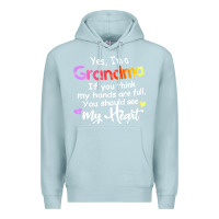 Blue Mist grandma t  shirt yes i'm grandma if you think my hands are full t  shi Premium Hoodie - linhVisuals