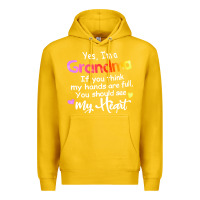 Lemon grandma t  shirt yes i'm grandma if you think my hands are full t  shi Premium Hoodie - linhVisuals