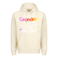 Sandshell grandma t  shirt yes i'm grandma if you think my hands are full t  shi Premium Hoodie - linhVisuals