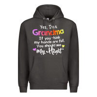 Smoke grandma t  shirt yes i'm grandma if you think my hands are full t  shi Premium Hoodie - linhVisuals