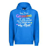 True Royal grandma t  shirt yes i'm grandma if you think my hands are full t  shi Premium Hoodie - linhVisuals