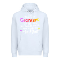 White grandma t  shirt yes i'm grandma if you think my hands are full t  shi Premium Hoodie - linhVisuals