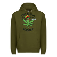 Army Green Funny Weed Leaf Premium Hoodie - linhVisuals