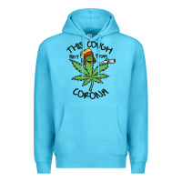 Ocean Blue Funny Weed Leaf Premium Hoodie - linhVisuals