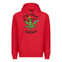 Red Funny Weed Leaf Premium Hoodie - linhVisuals