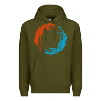 Army Green spirit of the north Premium Hoodie - linhVisuals