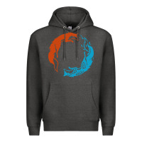 Charcoal Heather spirit of the north Premium Hoodie - linhVisuals