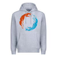 Heather Grey spirit of the north Premium Hoodie - linhVisuals