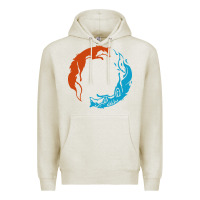 Oatmeal Heather spirit of the north Premium Hoodie - linhVisuals
