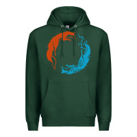 Sports Green spirit of the north Premium Hoodie - linhVisuals