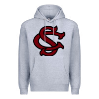 Heather Grey usc baseball Premium Hoodie - linhVisuals