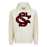 Oatmeal Heather usc baseball Premium Hoodie - linhVisuals