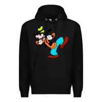 Black goofy Premium Hoodie - linhVisuals