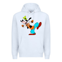 White goofy Premium Hoodie - linhVisuals