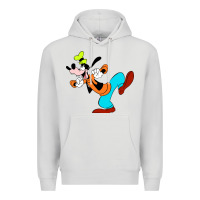 Dove Grey goofy Premium Hoodie - linhVisuals