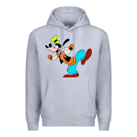 Heather Grey goofy Premium Hoodie - linhVisuals