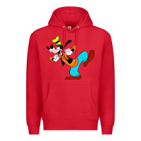 Red goofy Premium Hoodie - linhVisuals