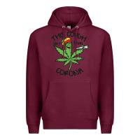 Burgundy Funny Weed Leaf Premium Hoodie - linhVisuals