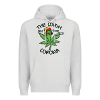 Dove Grey Funny Weed Leaf Premium Hoodie - linhVisuals