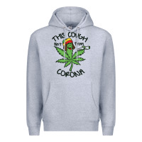 Heather Grey Funny Weed Leaf Premium Hoodie - linhVisuals