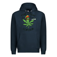Navy Funny Weed Leaf Premium Hoodie - linhVisuals