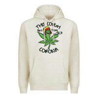 Oatmeal Heather Funny Weed Leaf Premium Hoodie - linhVisuals