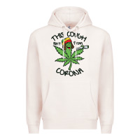Pale Pink Funny Weed Leaf Premium Hoodie - linhVisuals