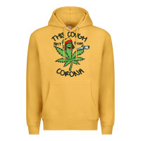 Mustard Funny Weed Leaf Premium Hoodie - linhVisuals