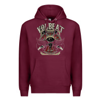 Burgundy volbeat est.2001 Premium Hoodie - linhVisuals