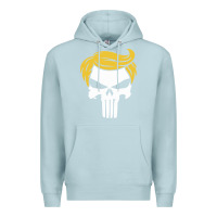 Blue Mist trump skull Premium Hoodie - linhVisuals