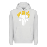 Dove Grey trump skull Premium Hoodie - linhVisuals