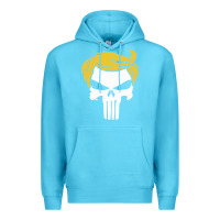 Ocean Blue trump skull Premium Hoodie - linhVisuals