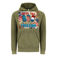 Vintage Olive tastes like freedom 4th of july Vintage Hoodie - BarkalooDesign