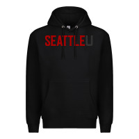 Black Seattle University Premium Hoodie - linhVisuals