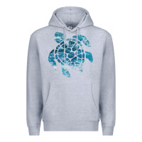 Heather Grey ocean sea turtle Premium Hoodie - linhVisuals