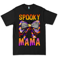 Black Spooky Mama Premium Tee - CowhideDigitalArt