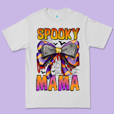 Spooky Mama Premium Tee Designed By Cowhidedigitalart