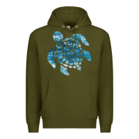 Army Green ocean sea turtle Premium Hoodie - linhVisuals