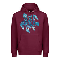 Burgundy ocean sea turtle Premium Hoodie - linhVisuals