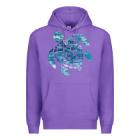 Purple ocean sea turtle Premium Hoodie - linhVisuals