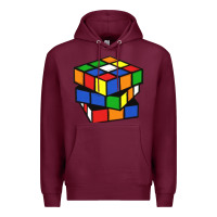 Burgundy rubik cube Premium Hoodie - linhVisuals