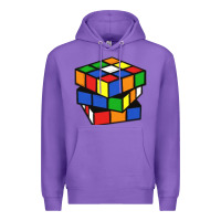 Purple rubik cube Premium Hoodie - linhVisuals