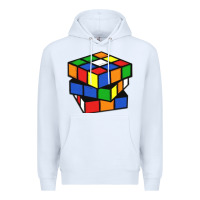 White rubik cube Premium Hoodie - linhVisuals