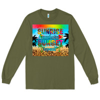 Army Green sunrise sunburn sunset repeat Long Sleeve Tee - Artiststas