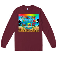 Burgundy sunrise sunburn sunset repeat Long Sleeve Tee - Artiststas